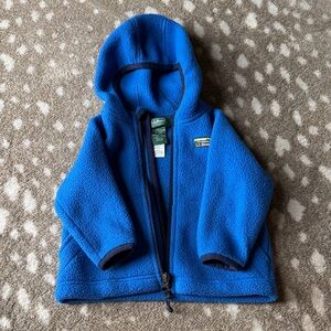 L.L. Bean Vibrant Blue Hooded Fleece